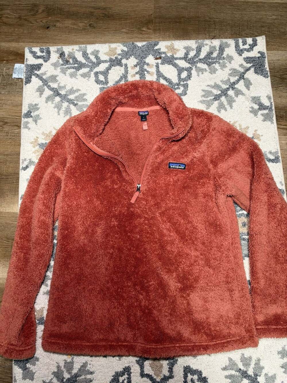 Patagonia Los Gatos 1/4-Zip Fleece Size L Pink Sherpa Pullover
